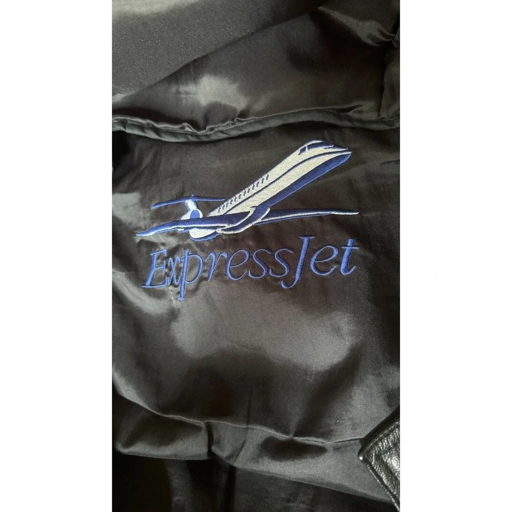 Gibson & Barnes Expressjet‎ Vtg Men's Skyliner Flight Jacket With Liner Size 42R